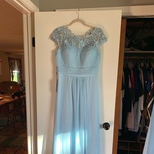 Bridesmaid dress, light blue, size 12, new